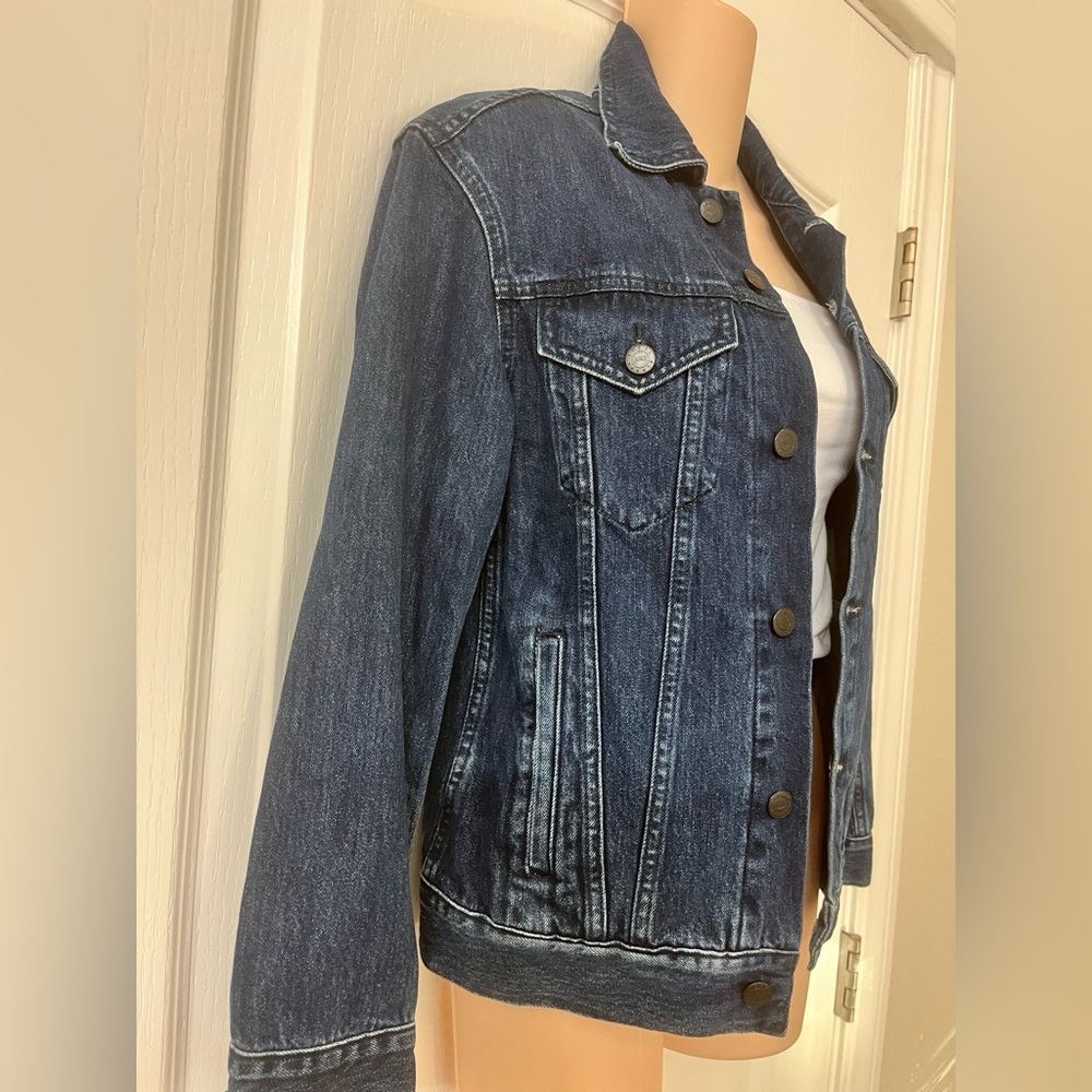 Able Dark Wash Denim Oversized Trucker “Merly” Jacket, Size XS - Picture 6 of 11